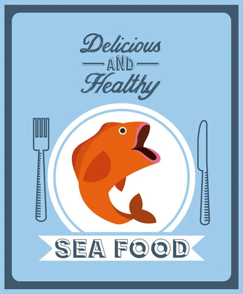 Sea food — Stock Vector