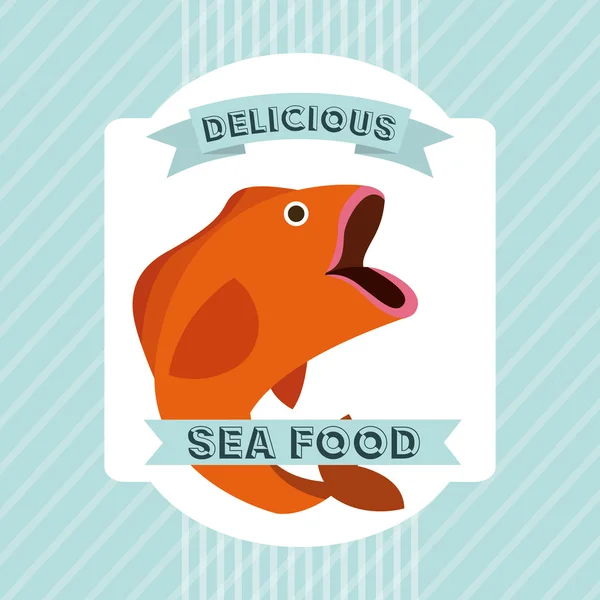 Alimentos de mar — Vector de stock