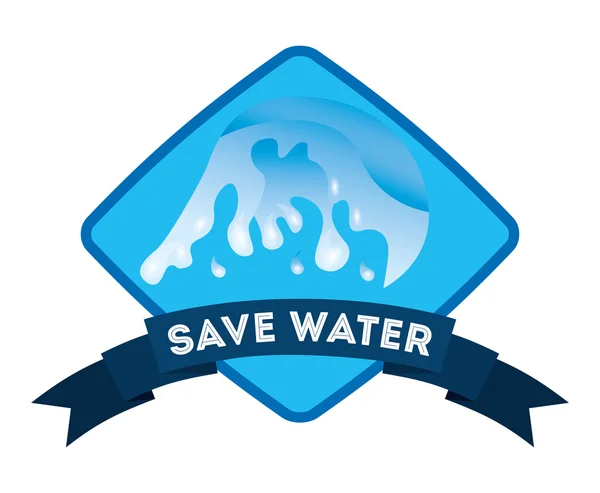 Risparmiare acqua — Vettoriale Stock