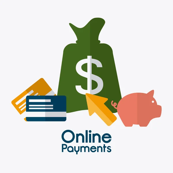 Online payments design. — Stock Vector