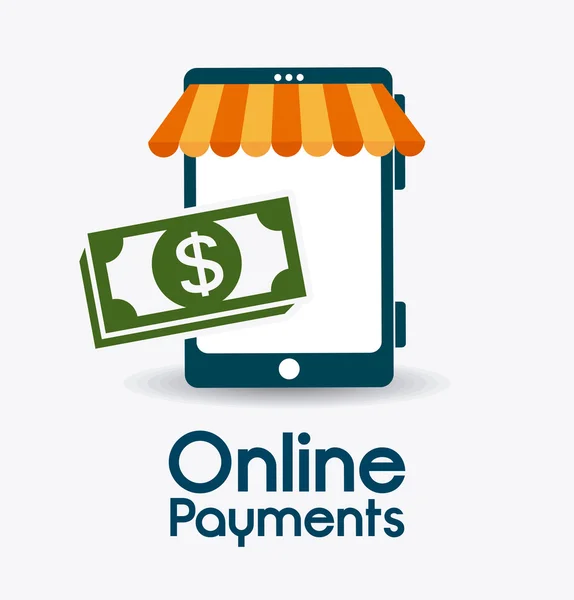 Design de pagamentos online . —  Vetores de Stock