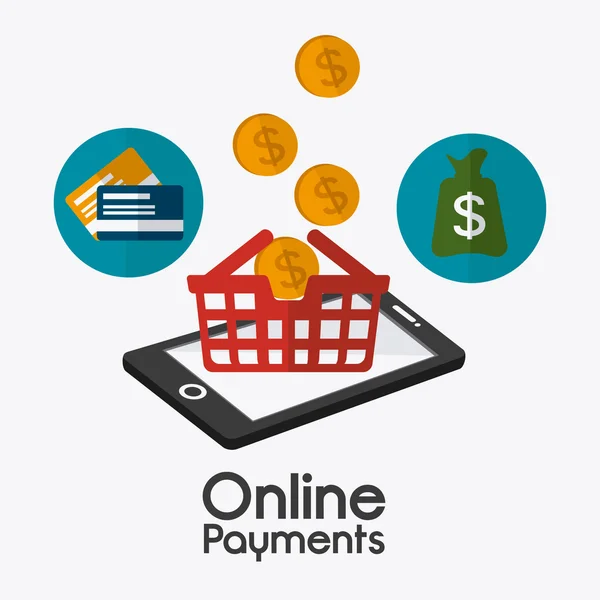 Progettazione pagamenti online . — Vettoriale Stock