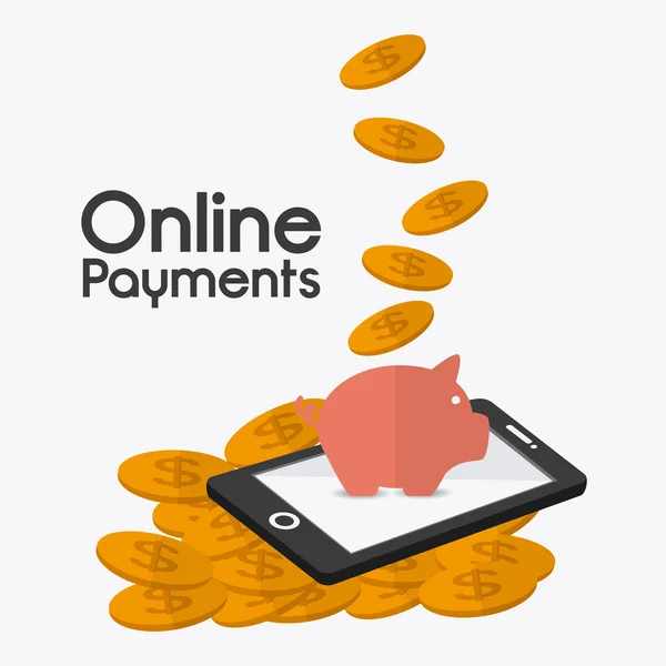 Conception de paiements en ligne . — Image vectorielle