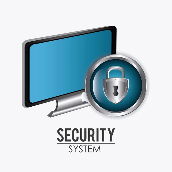 Diseño del sistema de seguridad . — Vector de stock