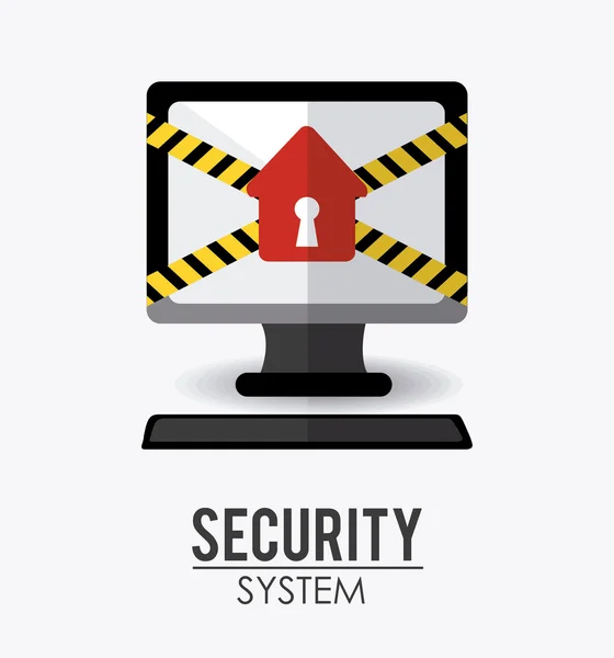 Diseño del sistema de seguridad . — Vector de stock