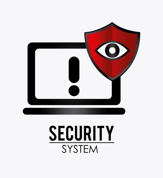 Diseño del sistema de seguridad . — Vector de stock