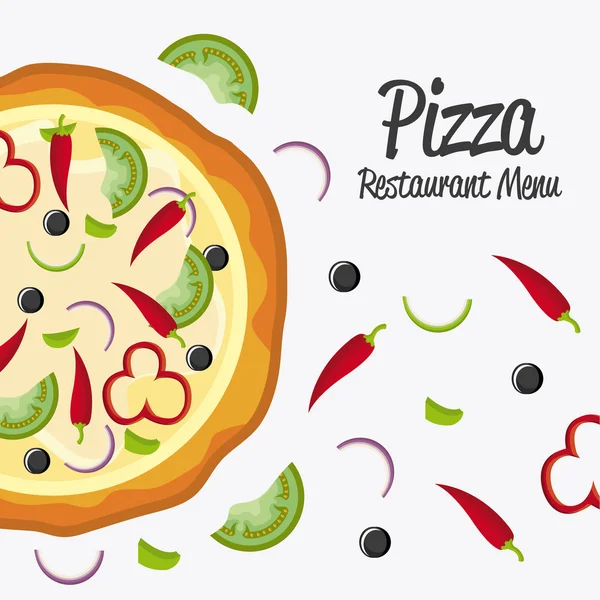 Desenho de pizza . —  Vetores de Stock