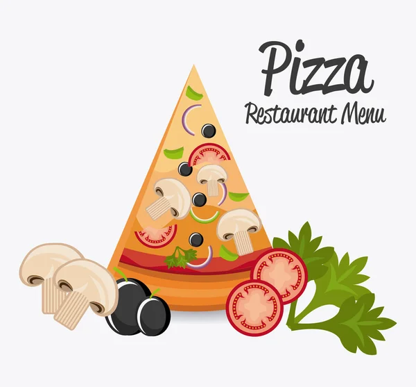 Conception de pizza . — Image vectorielle