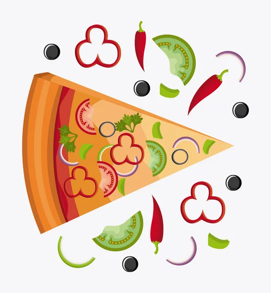 Diseño de pizza . — Vector de stock