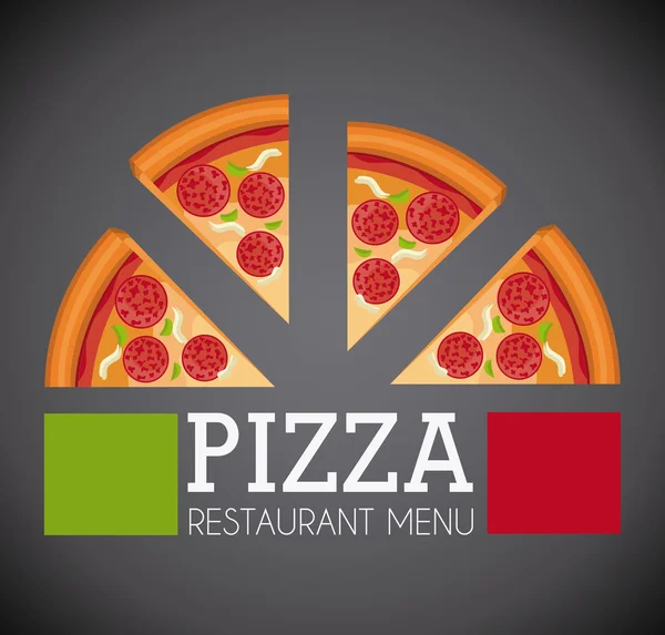 Conception de pizza . — Image vectorielle