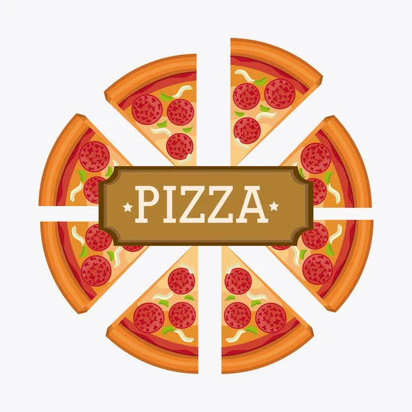 Diseño de pizza . — Archivo Imágenes Vectoriales