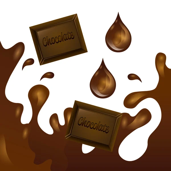 Chocolate delicioso — Vetor de Stock