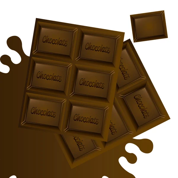 Chocolate delicioso —  Vetores de Stock