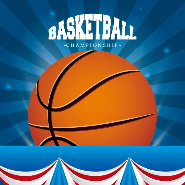 Championnat de basket-ball — Image vectorielle