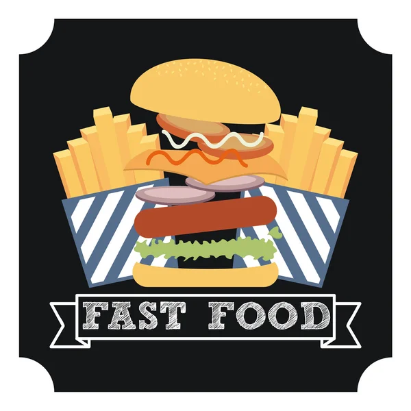 Fast food — Stok Vektör