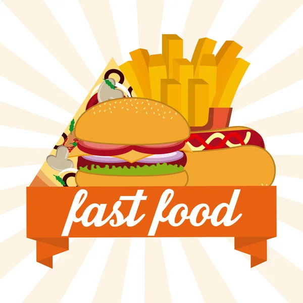 Fast-Food — Vetor de Stock