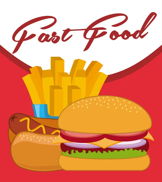 Fast food — Stock Vector