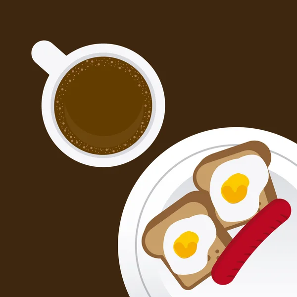 Delicioso desayuno — Vector de stock