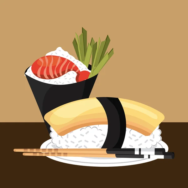 Delicioso sushi —  Vetores de Stock