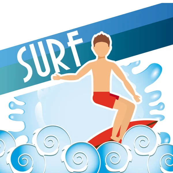 Surf sport — Stockvector