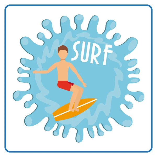 Surfsport — Stockvektor