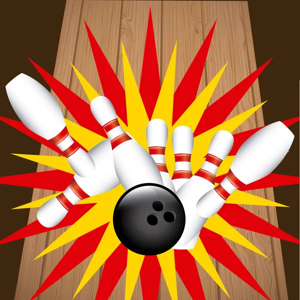 Bowling sport — Stock Vector