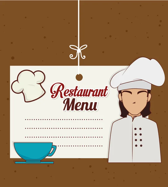 Restaurant design. — Stock Vector