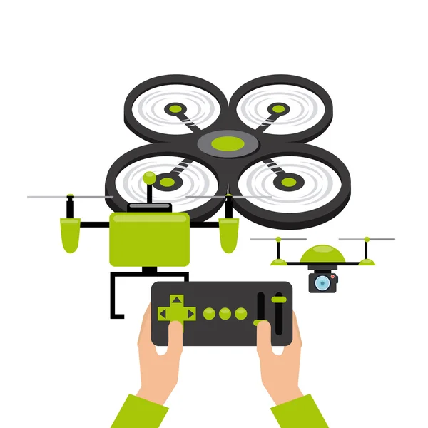 Tecnología de drones — Vector de stock