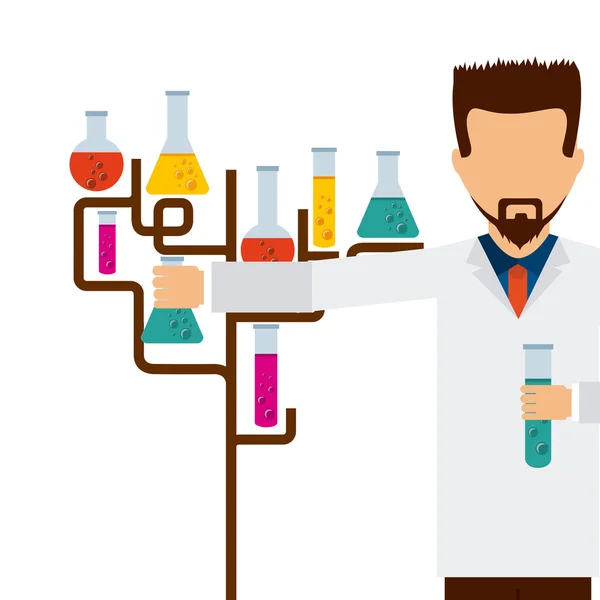 Scientific laboratory — Stock Vector