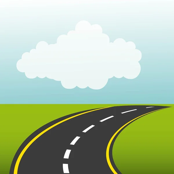 Road highway — Stock Vector