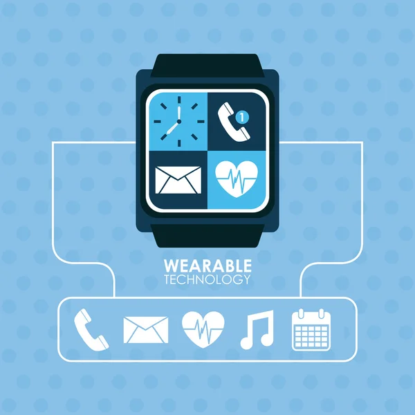 Wearable technology — Stock Vector