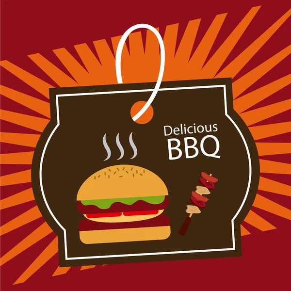 Etiqueta BBQ — Vector de stock