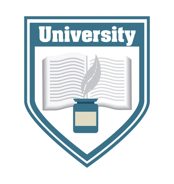 Emblema universitario — Vettoriale Stock