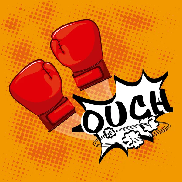 Boxeo deporte — Vector de stock