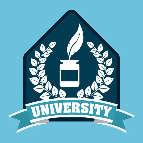 Emblema universitario — Archivo Imágenes Vectoriales