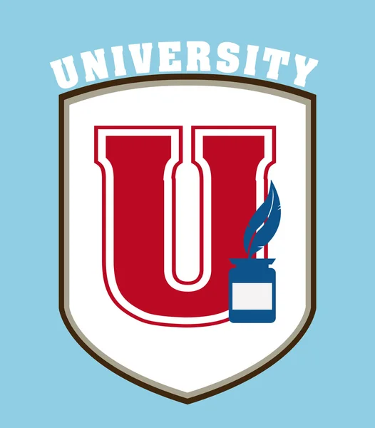 Emblema universitario — Vector de stock
