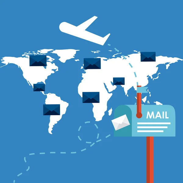 Концепция почты — стоковый вектор