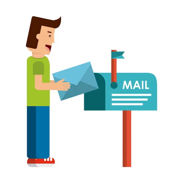 Concept de courrier — Image vectorielle