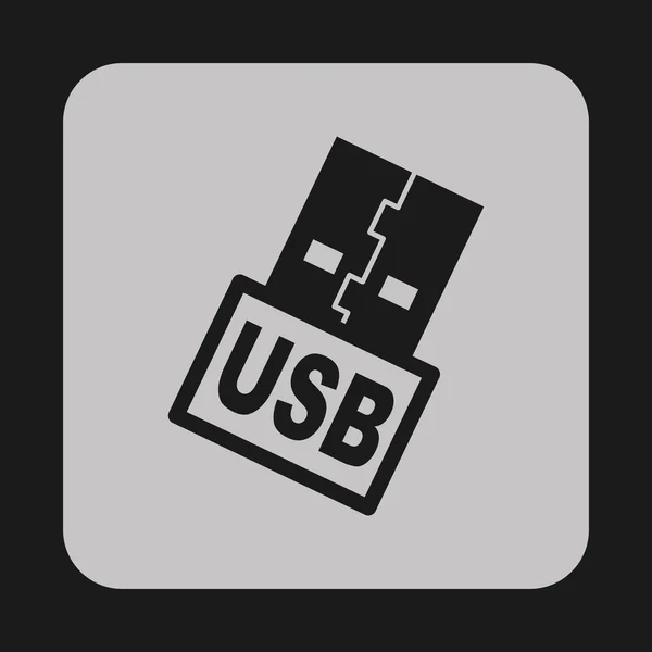 Icono USB — Vector de stock