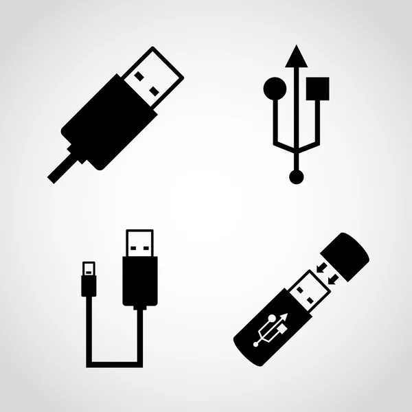 USB ஐகான்கள் — ஸ்டாக் வெக்டார்