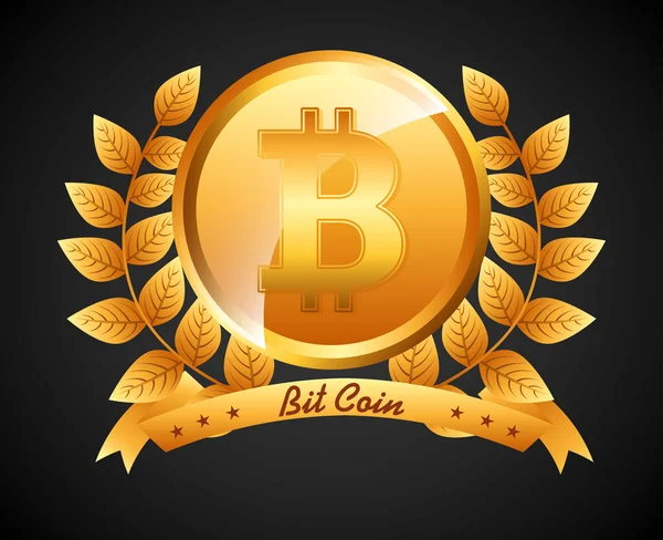 Bit coin — Stock Vector