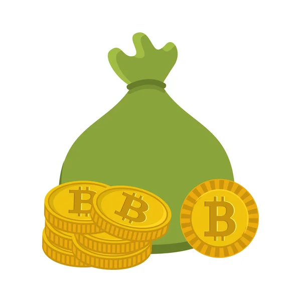 Bit coin — Stock Vector