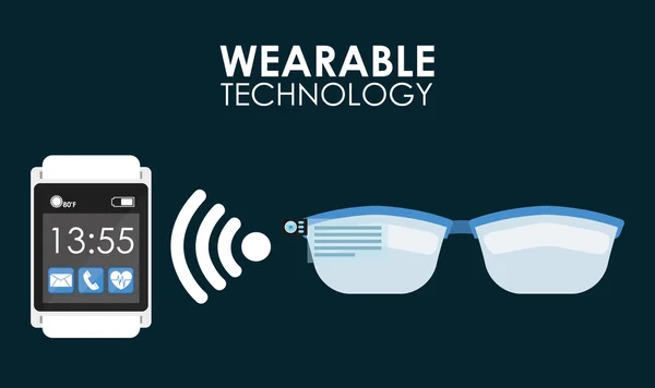 Wearable technology — Stock Vector