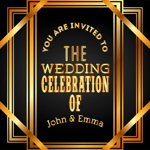 Приглашение на свадьбу — стоковый вектор