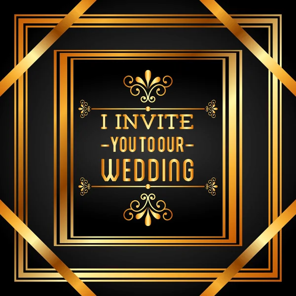 Bröllop inbjudan — Stock vektor