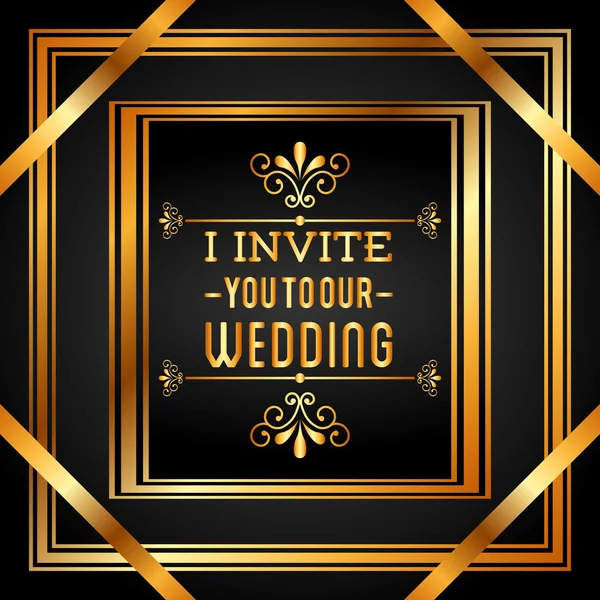 Invitation de mariage — Image vectorielle