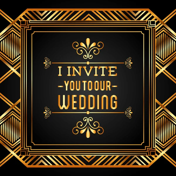 Invitation de mariage — Image vectorielle