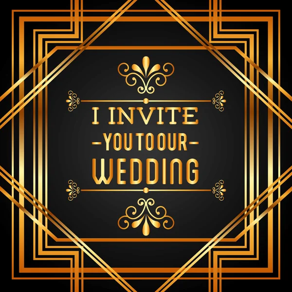 Invitation de mariage — Image vectorielle