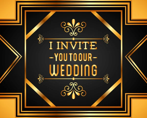 Invitation de mariage — Image vectorielle