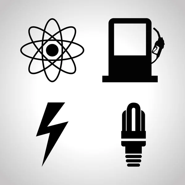 Ícones de energia — Vetor de Stock